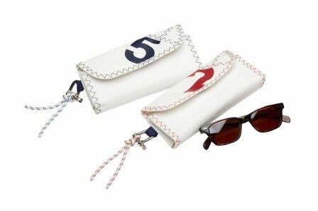 Zeildoek brillenhoes incl. microfiber doekje Sea Glasses navy