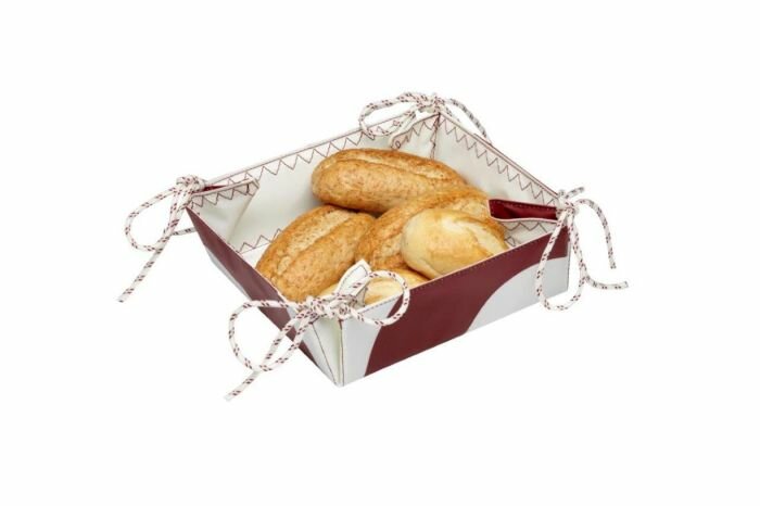 Zeildoek broodmand Bread Basket rood